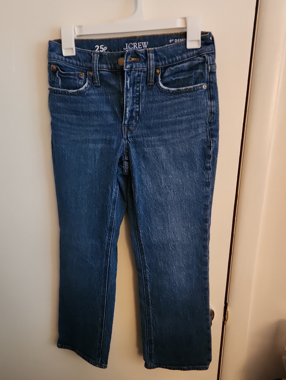 J. Crew Women's Straight-Leg Dark Blue Jeans 25p